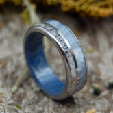 MOOSE THROUGH FOG | Moose Antler & Gray Pearl - Antler Wedding Rings - Minter and Richter Designs