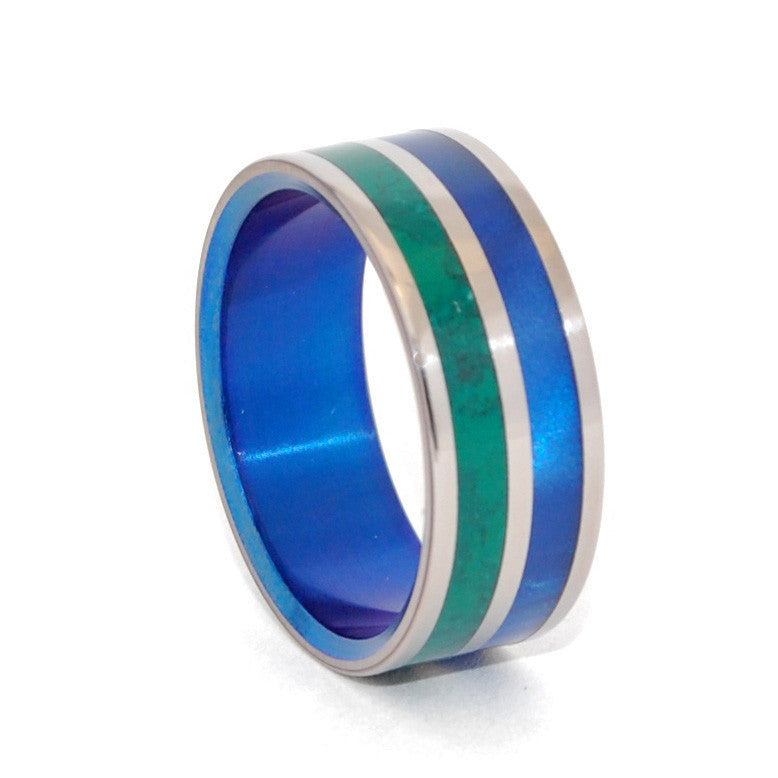 New Dawn | Jade Titanium Wedding Ring - Minter and Richter Designs