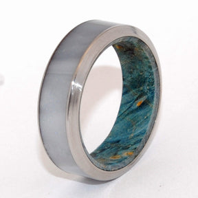 INOX Oceania with Beveled Edge | Handcrafted Wooden Wedding Ring - Minter and Richter Designs