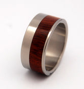 DAUPHIN II | Bloodwood & Titanium - Unique Wedding Rings - Wooden Wedding Rings - Minter and Richter Designs
