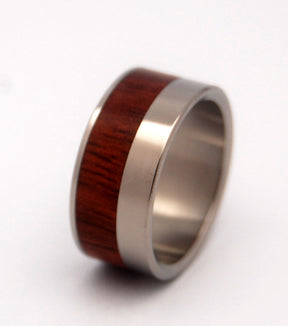 DAUPHIN II | Bloodwood & Titanium - Unique Wedding Rings - Wooden Wedding Rings - Minter and Richter Designs