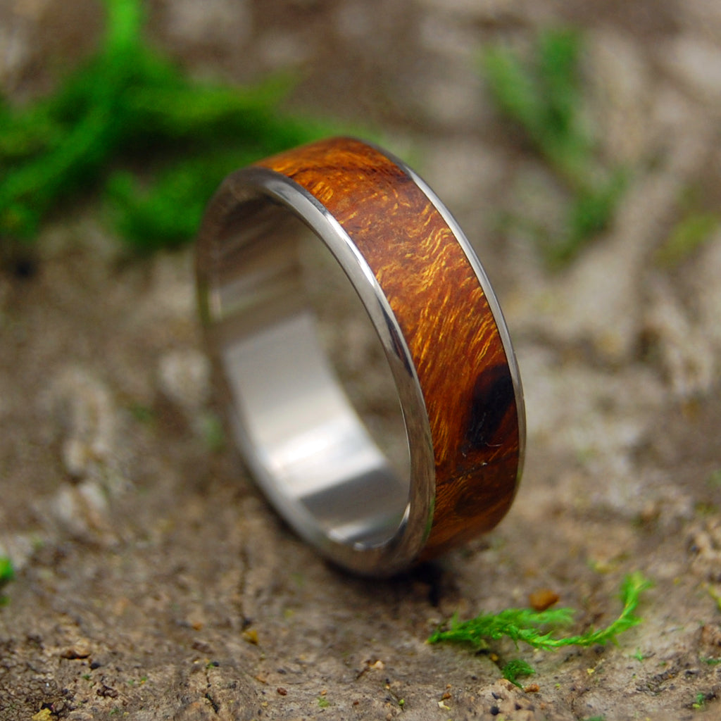 ONE SOUL | Desert Ironwood & Titanium Custom Men's Wedding Rings - Minter and Richter Designs
