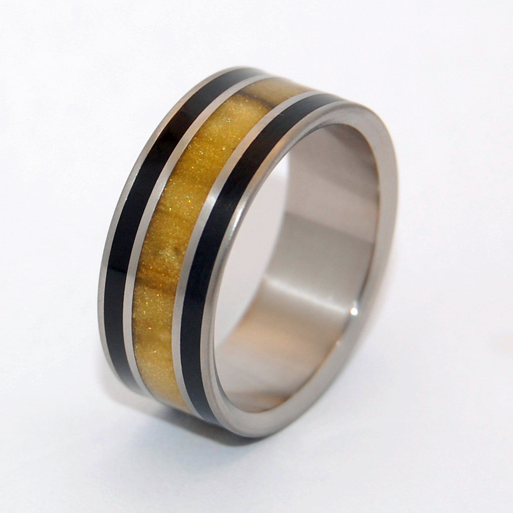 OUR SUMMIT | Tiger Eye Stone & Onyx Stone - Unique Titanium Wedding Rings - Minter and Richter Designs