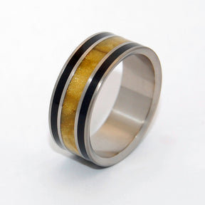 OUR SUMMIT | Tiger Eye Stone & Onyx Stone - Unique Titanium Wedding Rings - Minter and Richter Designs