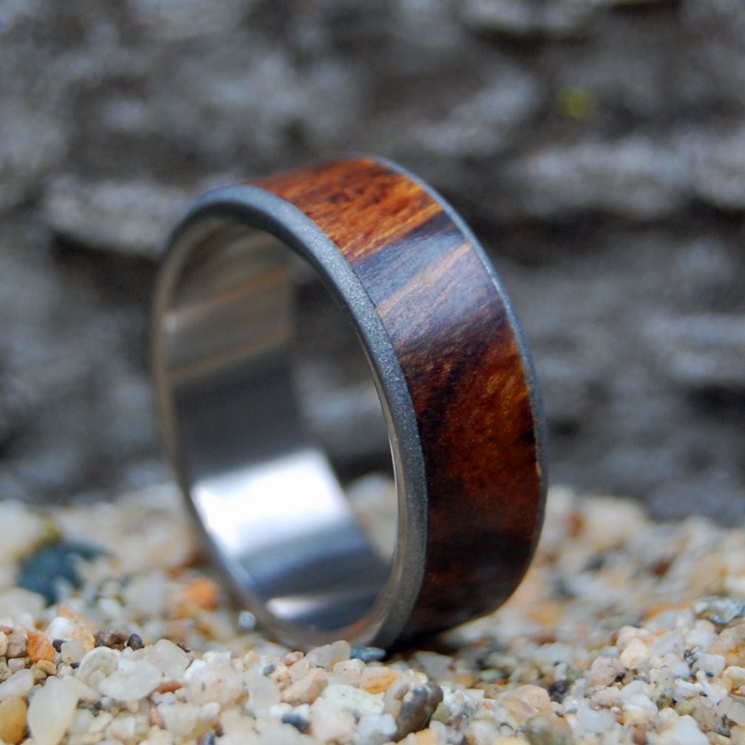 SONORAN SOUL | Desert Ironwood Titanium Wedding Rings - Minter and Richter Designs