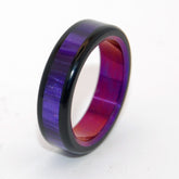 PURPLE AVEC TU | Purple Marbled Opalescent Resin - Unique Wedding Rings - Minter and Richter Designs