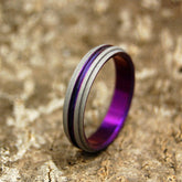 PURPLE STEP FORWARD | Purple Titanium - Unique Wedding Rings - Women's Wedding Rings - Minter and Richter Designs
