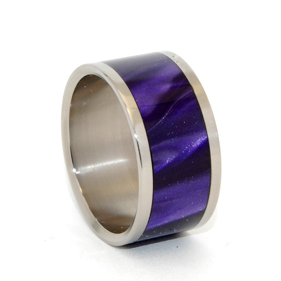 PURPURA |  Purple Resin & Titanium Rings - Unique Wedding Rings - Minter and Richter Designs