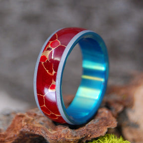 RED SUN | Red Jasper Stone Wedding Ring - Minter and Richter Designs