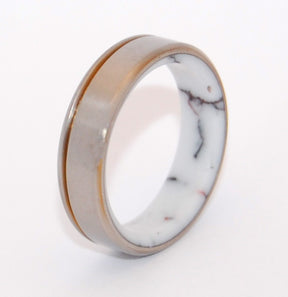 Running Free | Handcrafted Stone and Titanium Wedding Ring - Minter and Richter Designs