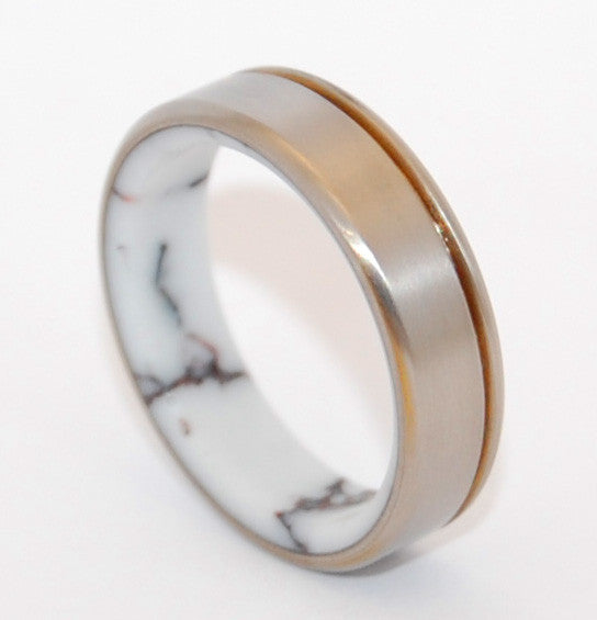 Running Free | Handcrafted Stone and Titanium Wedding Ring - Minter and Richter Designs