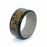 Black and Gold Samurai | M3 Titanium Wedding Ring - Minter and Richter Designs