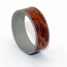 Mens Ring - Redwood Burl - Titanium Wedding Ring | MIGHTY ONE - Minter and Richter Designs