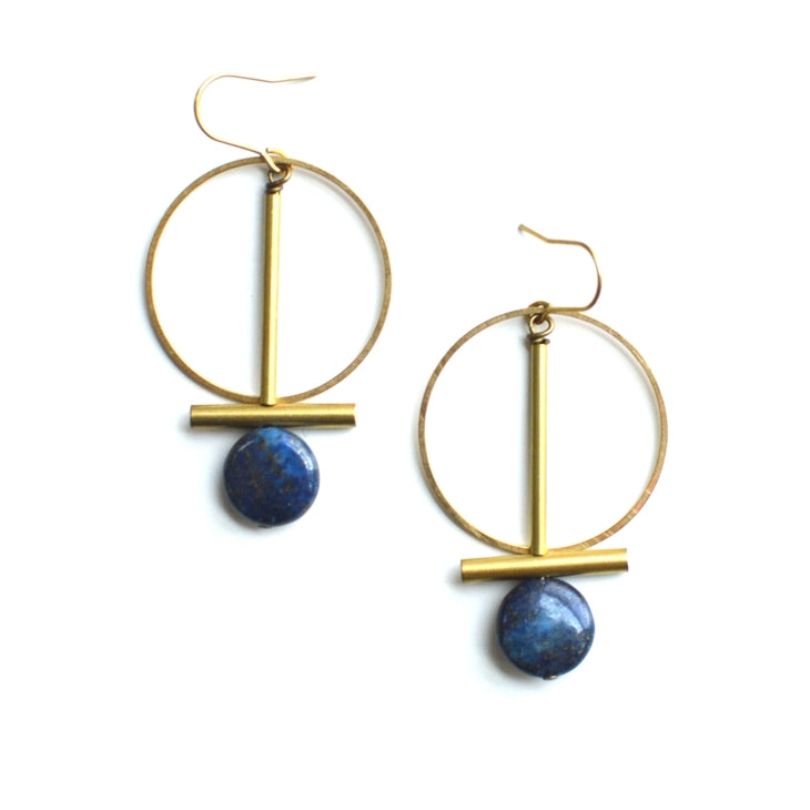 SHELTON EARRINGS | Earrings Lapis Lazuli Stone - Minter and Richter Designs