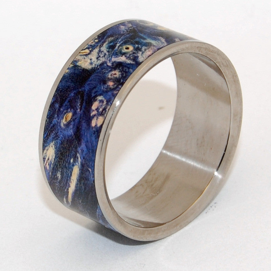 SHOOTING STARS | Blue Purple Box Elder - Wooden Wedding Rings - Minter and Richter Designs