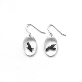 Women's Jewelry, Valentines Day Gift, Wedding Jewelry | SMALL OVAL BIRD EARRINGS - Minter and Richter Designs