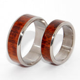 TEMPTED | Snake Wood & Titanium Wedding Rings - Wooden Wedding Rings set - Minter and Richter Designs