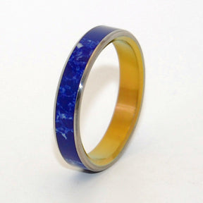 HEART OF STARS |  Sodalite Stone - Unique Wedding Rings - Blue Wedding Rings - Minter and Richter Designs