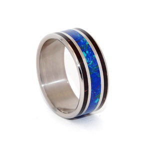 You Are My Most Rational Thought | Stone and Horn Titanium Wedding Ring - Minter and Richter Designs