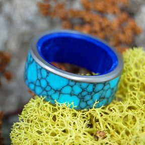 LEVIATHAN | Turquoise & Sodalite Stone Wedding Ring - Blue Wedding Rings - Minter and Richter Designs