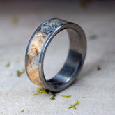 STARRY STARRY NIGHT | SIZE 6.75 AT 6.4MM | Blue Box Elder Wood | Unique Wedding Rings | On Sale - Minter and Richter Designs