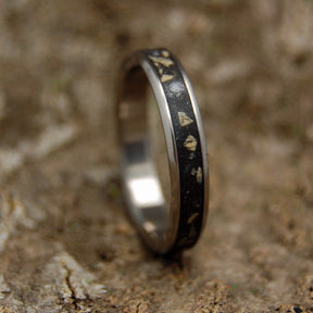 BETHLEHEM  | Israel Beach Sand & Bethlehem Stone - Unique Wedding Rings - Minter and Richter Designs