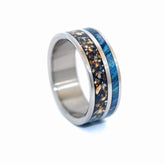 To Rise Above the Dark - Heavy  Aggregate | Concrete Titanium Wedding Rings - Minter and Richter Designs