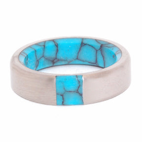 MIRAGE | Arizona Turquoise - Handcrafted Titanium and Stone Wedding Rings, Unique Wedding Rings - Minter and Richter Designs