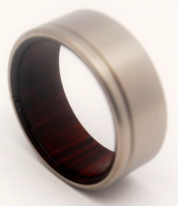 UNFETTERED | Rosewood & Titanium Wooden Wedding Rings - Minter and Richter Designs