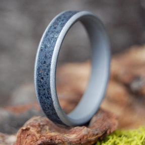 SANDBLASTED VOLCANIC ASH AND LAVA | Beach Sand Rings - Icelandic Wedding Ring - Unique Wedding Rings - Minter and Richter Designs