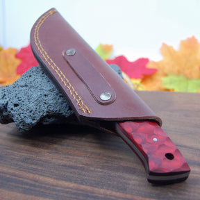 4.5" HUNTER KNIFE | Handmade Paduk Wood Knife - Wedding Gift - Groomsmen Gift - Fathers Day - Minter and Richter Designs