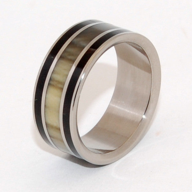 Rodeo | Horn and Titanium Wedding Ring - Minter and Richter Designs