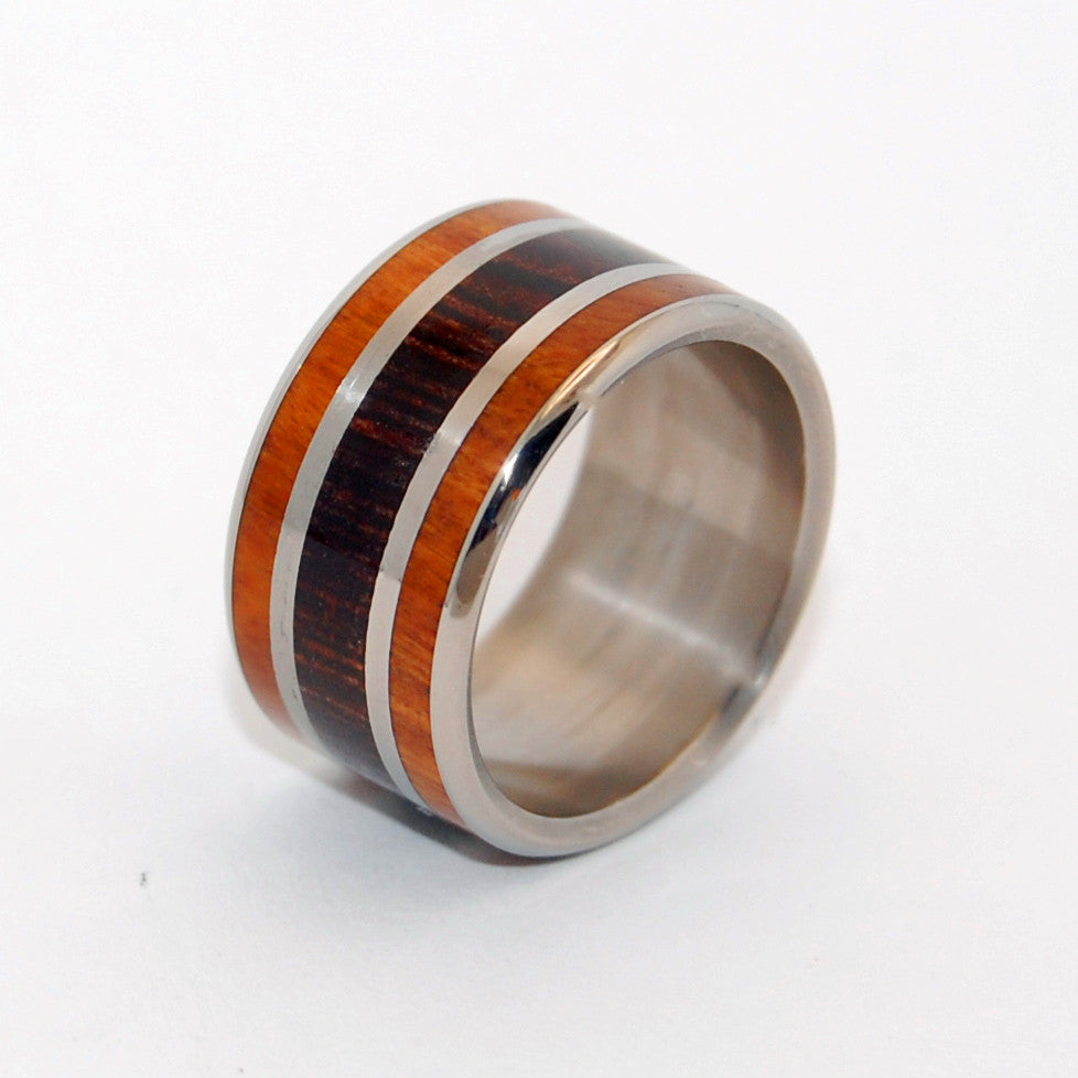 WENGE WOODS | Ancient Kauri Wood & African Ebony - Handcrafted Wooden Wedding Ring - Minter and Richter Designs