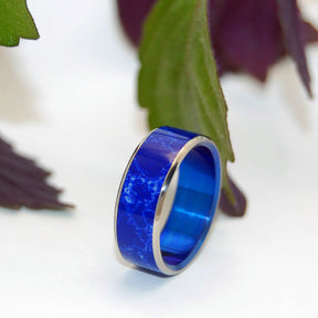 Where Blue Stars Shine Blue | Stone and Titanium Wedding Ring - Minter and Richter Designs