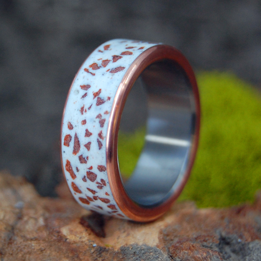 WHITE ZION - THE NARROWS | Sandstone & Copper - Unique Wedding Rings - Minter and Richter Designs
