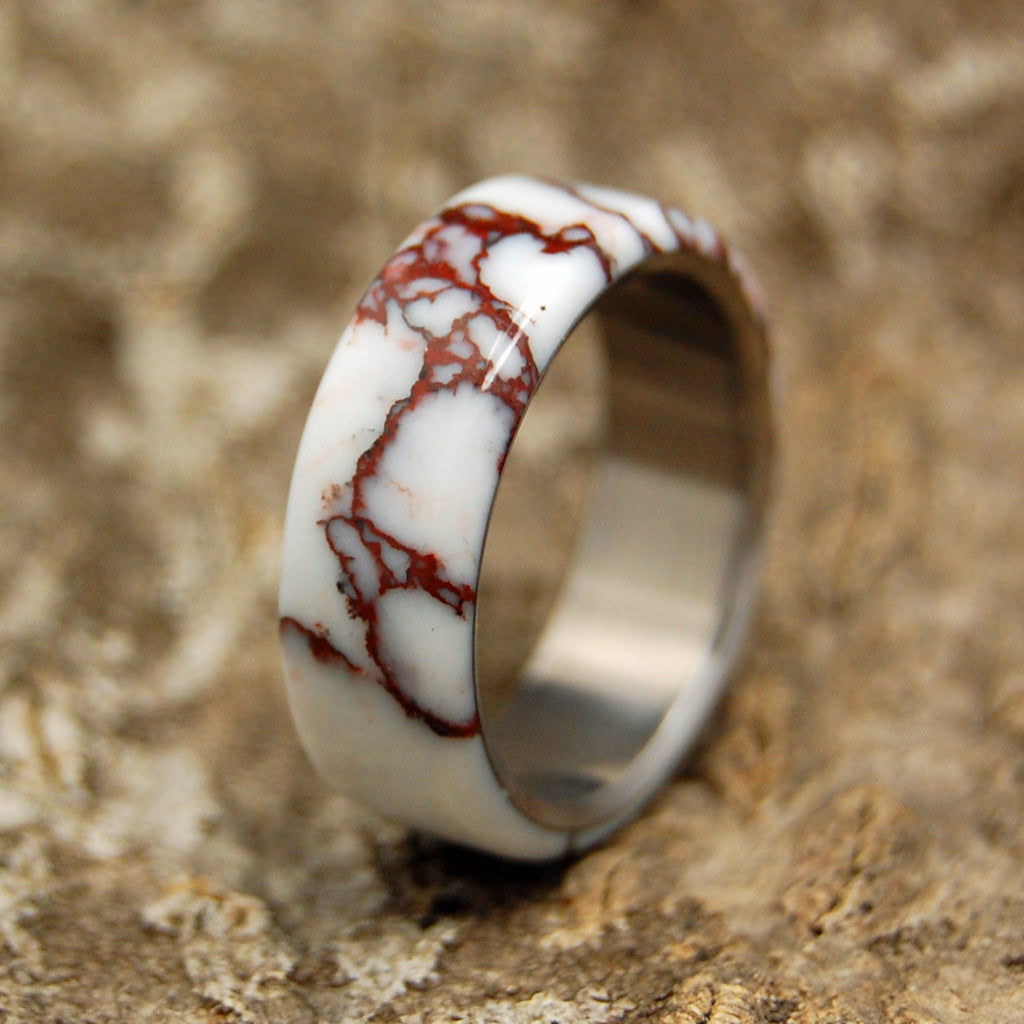 WILD HORSE | Jasper Stone & Titanium - Unique Wedding Rings - Women's Wedding Rings - Minter and Richter Designs