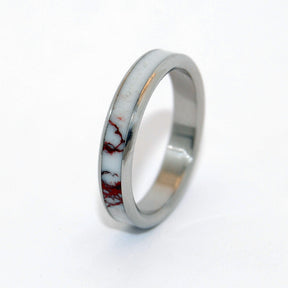 TEXAS ICE | Wild Horse Jasper Stone & Titanium Women's Wedding Rings - Minter and Richter Designs