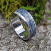 INOX BLUE KATANA | Steel & M3 Blue Wedding Ring - Minter and Richter Designs