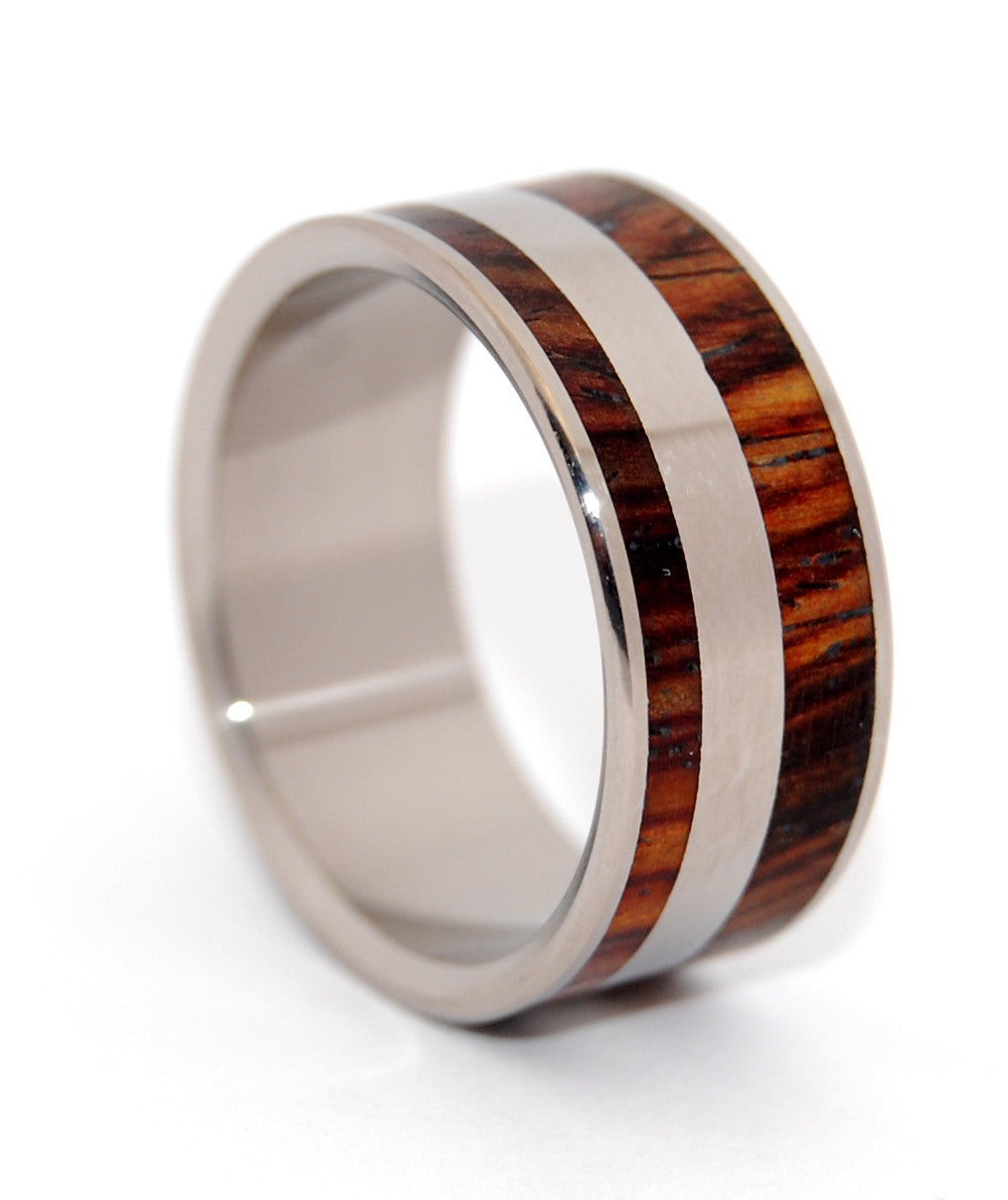 Yes Kez Sirumem | Titanium and Wood Wedding Ring - Minter and Richter Designs