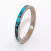 You and Me | Turquoise and Titanium Wedding Ring - Minter and Richter Designs